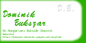 dominik bukszar business card