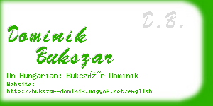 dominik bukszar business card